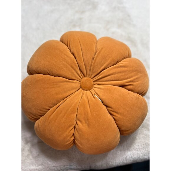 Pier 1 Imports Decorative Velvet Pumpkin Pillow 11" - Picture 6 of 8